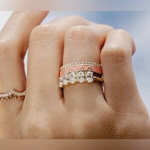 Marrow Fine Mama Ring Size 9- white enamel and white gold